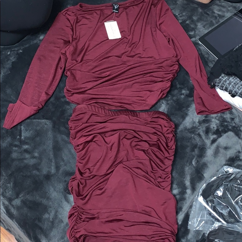Croptop and skirt set
